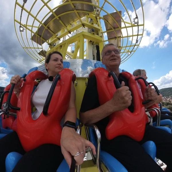 Dominique Lattich und Frank Grünert in dem Videoblog "Drehmomente". Foto: Fabian Frank